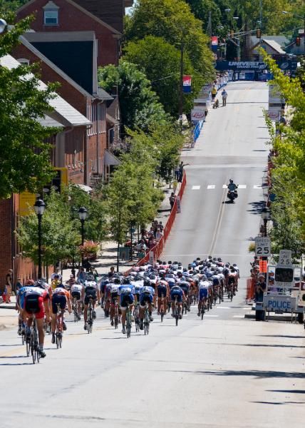 A view of the decent, followed by an uphill finish.