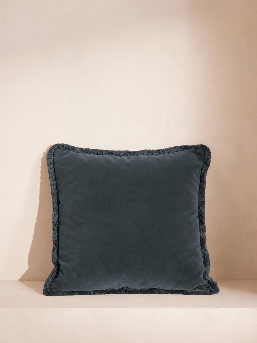 Margeaux Square Cushion, Grey Blue