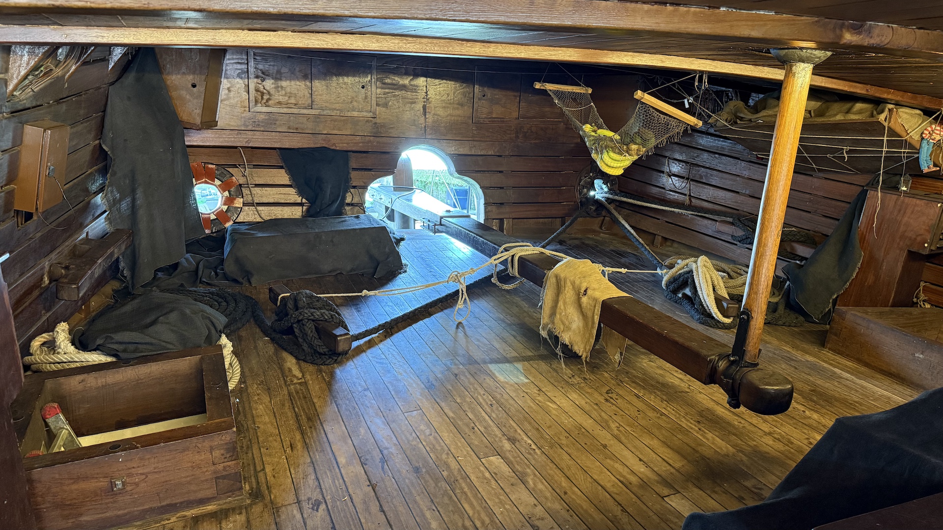 Aboard a replica of the Nao Santa Maria