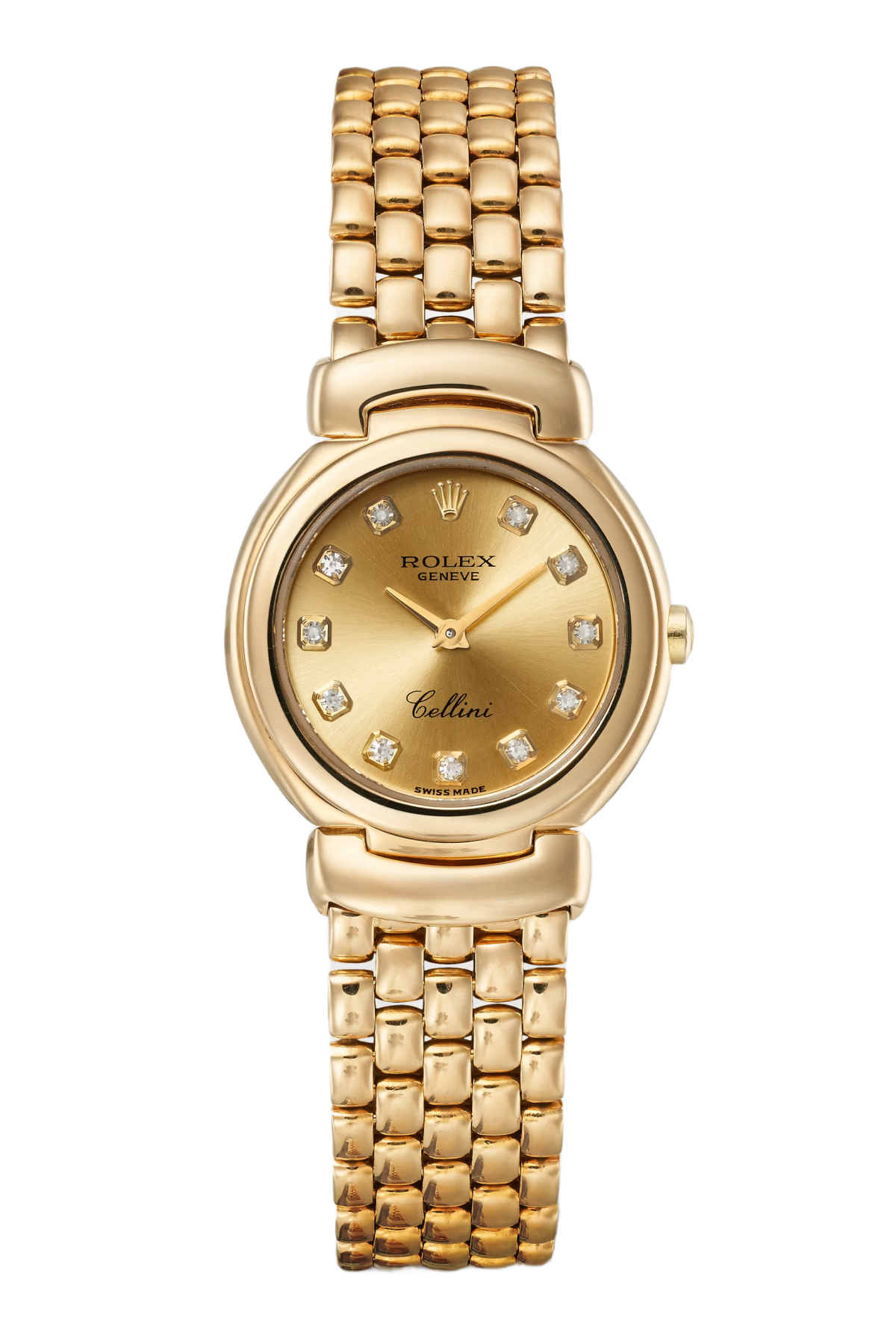 + Rolex Vintage 1993 Cellini 26mm 18-Karat Gold Diamond Watch, Ref. No. 6621
