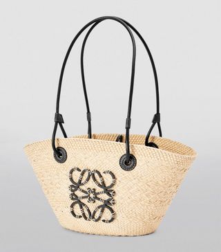 Womens Loewe Beige X Paula’s Ibiza Small Woven Anagram Basket Bag | Harrods Uk