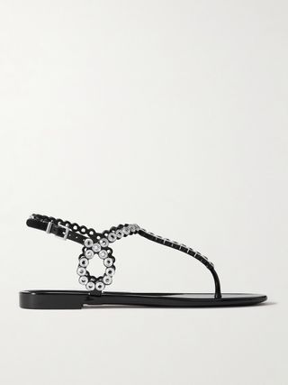 Almost Bare Crystal-Embellished Pvc Sandals