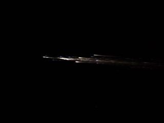 JAXA astronaut Soichi Noguchi shared this photo on Twitter of Roscosmos' Progress MS-15 cargo craft burning up in Earth's atmosphere after deorbiting on Feb. 8, 2021. 