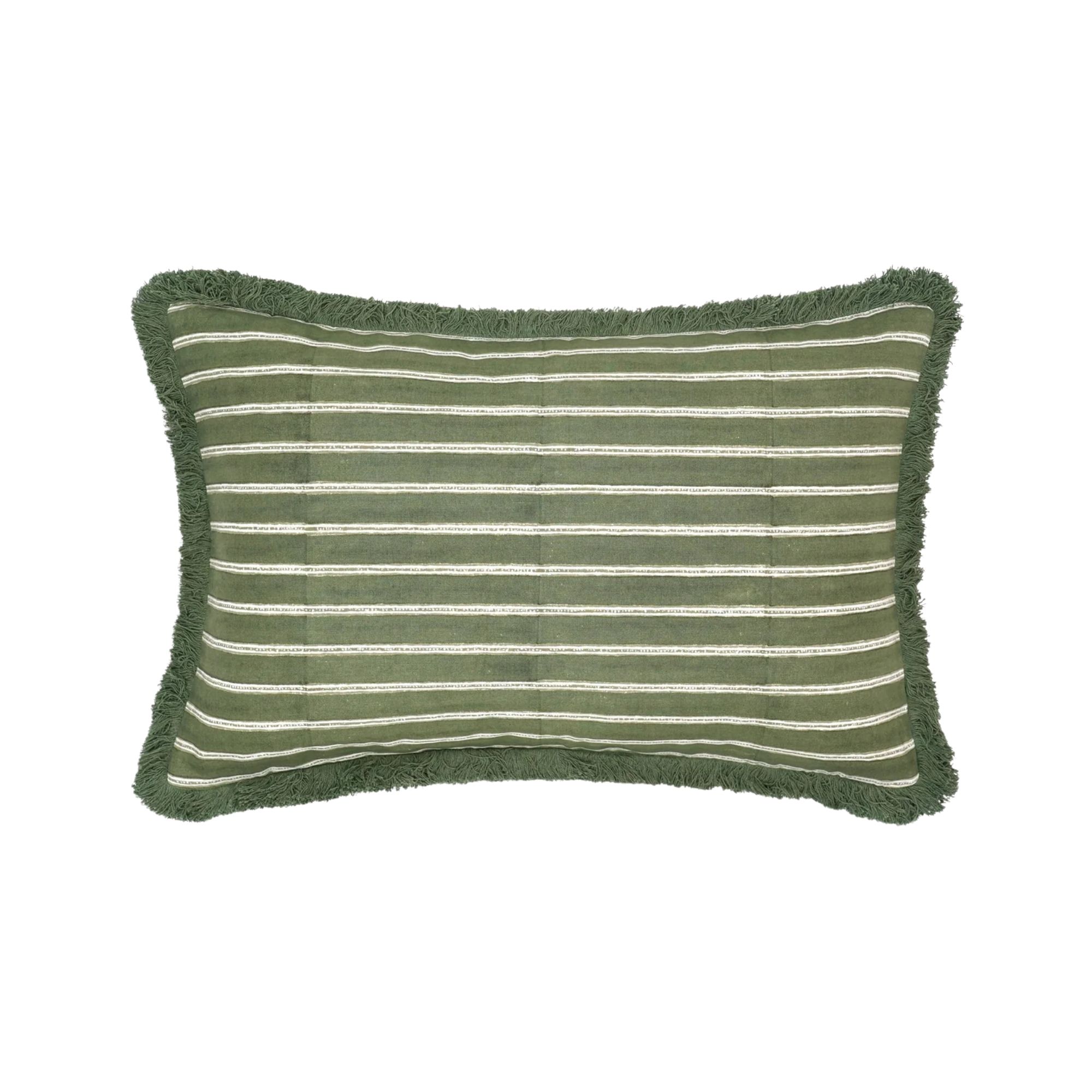 green stripe cushion