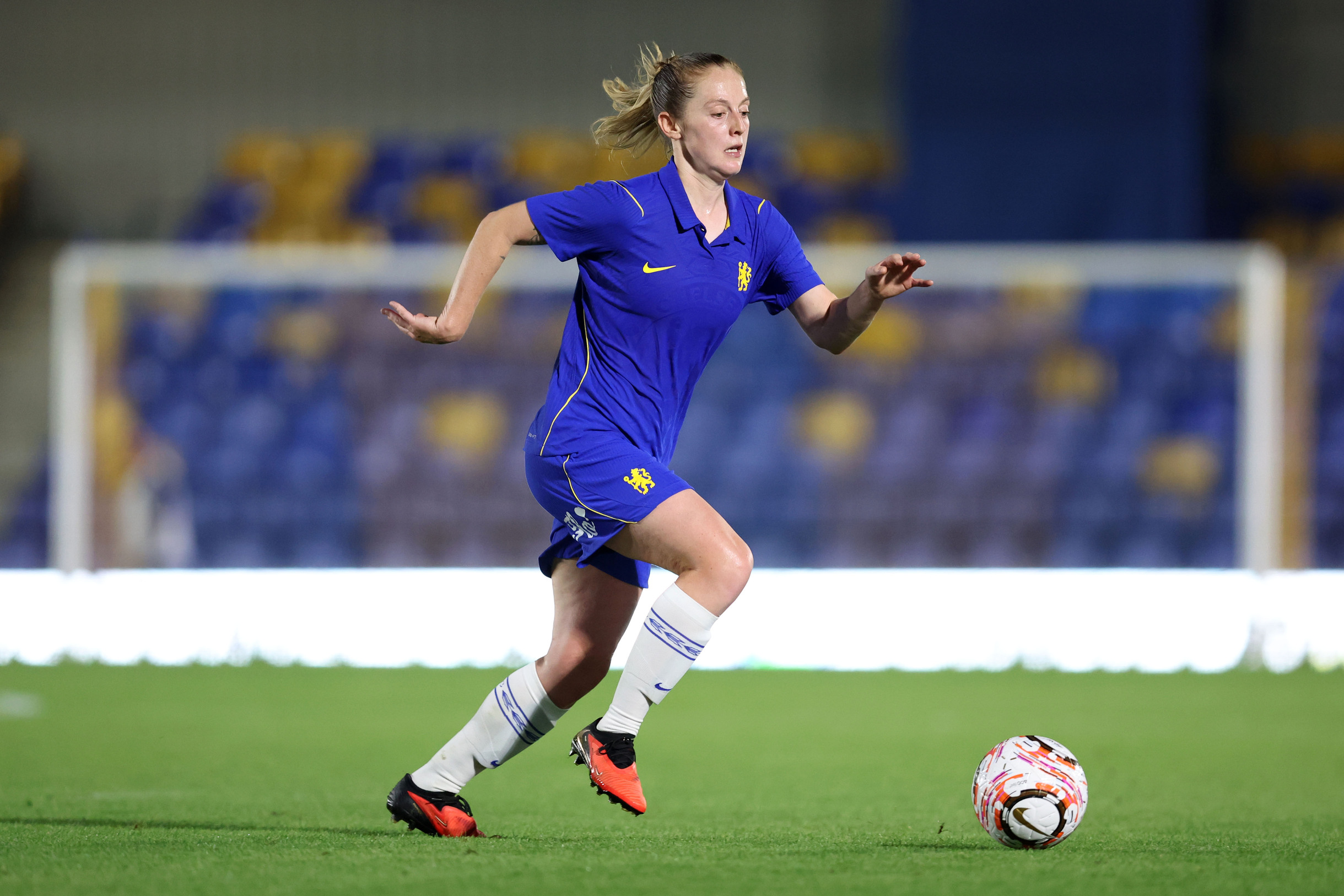WIMBLEDON, ENGLAND - AUGUST 26: Kiera Walsh of Chelsea during the UEFA Women&amp;amp;apos;s Champions League Third Qualifying Round First Leg match between Chelsea and Real Sociedad on August 26, 2026 in Wimbledon, England. (Photo by Charlotte Wilson/Offside/Offside via Getty Images)