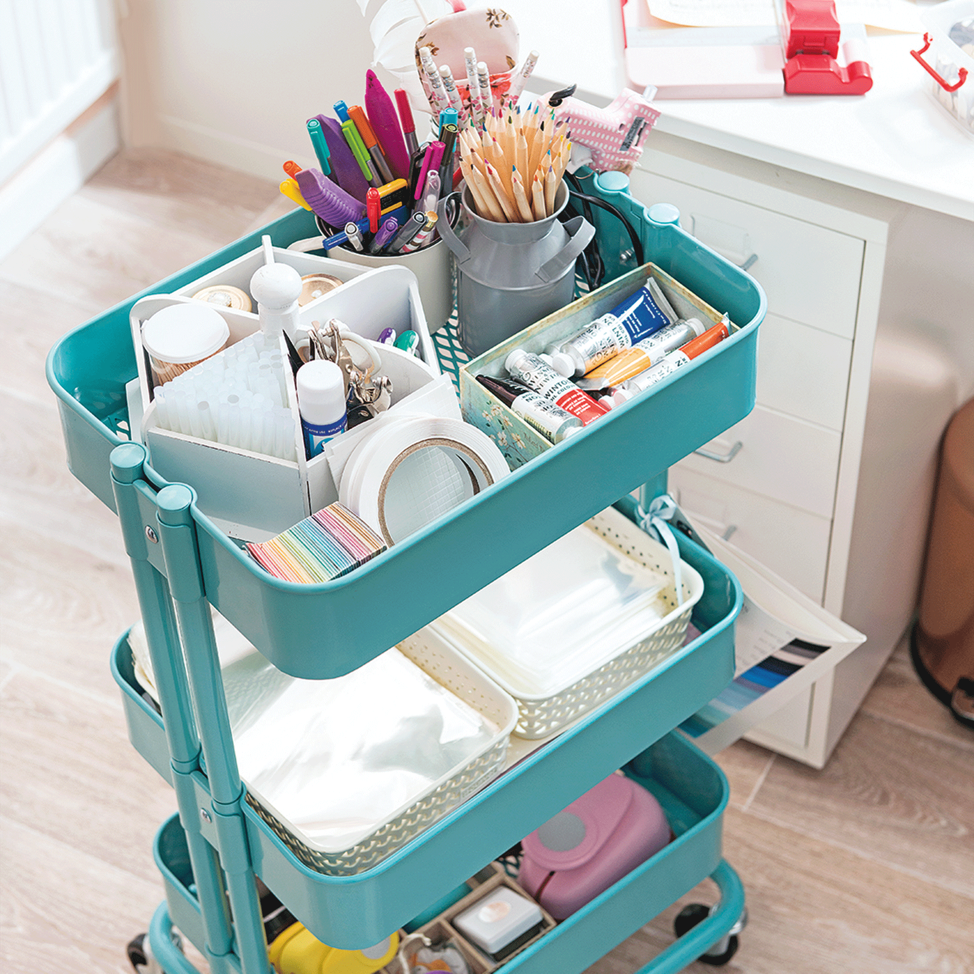 Turquoise trolley