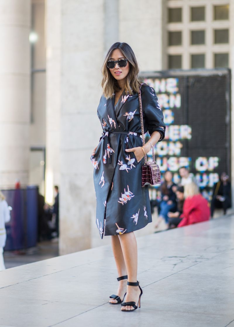 A Printed Summer Dress and Heels