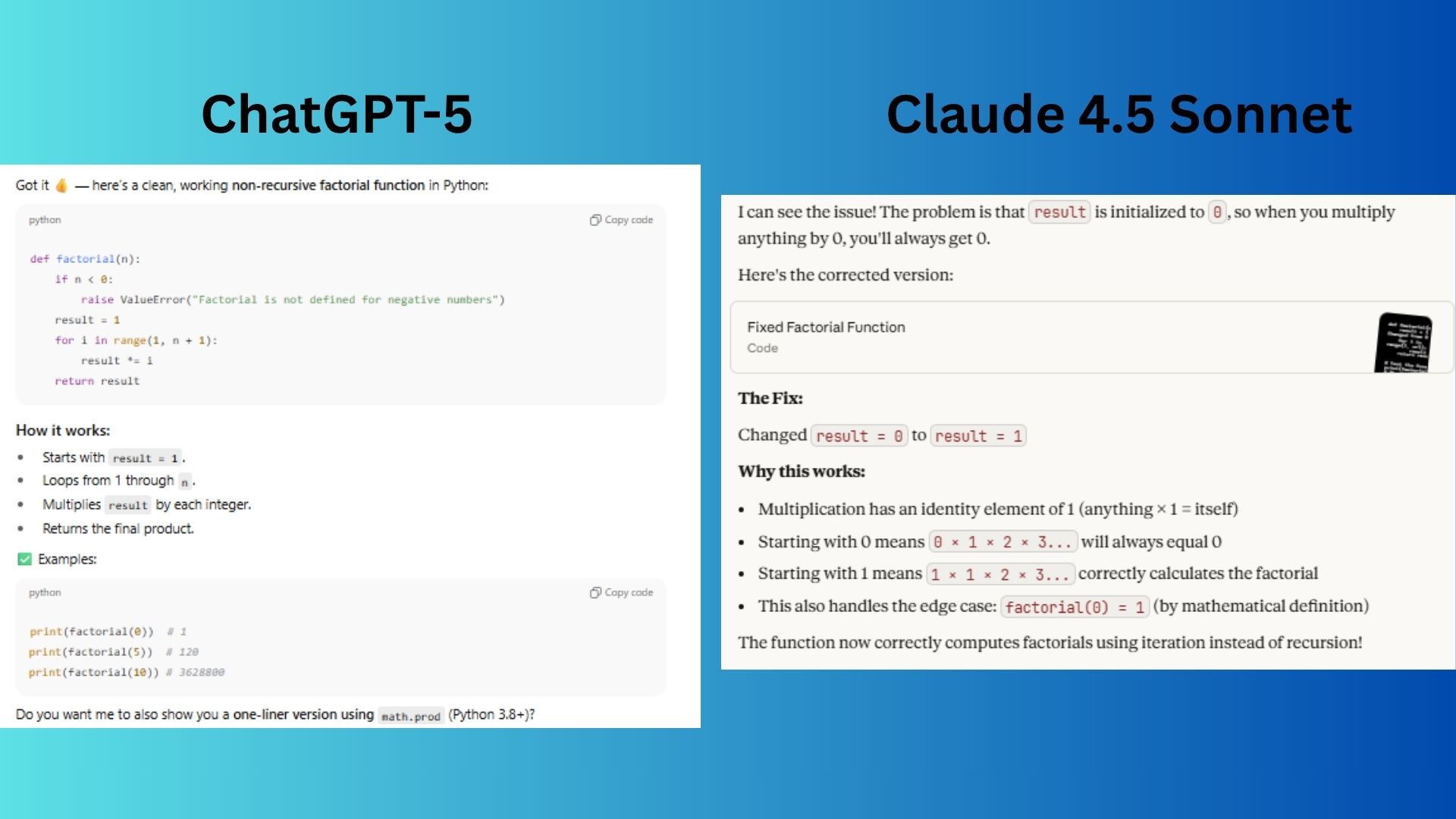ChatGPT vs. Claude