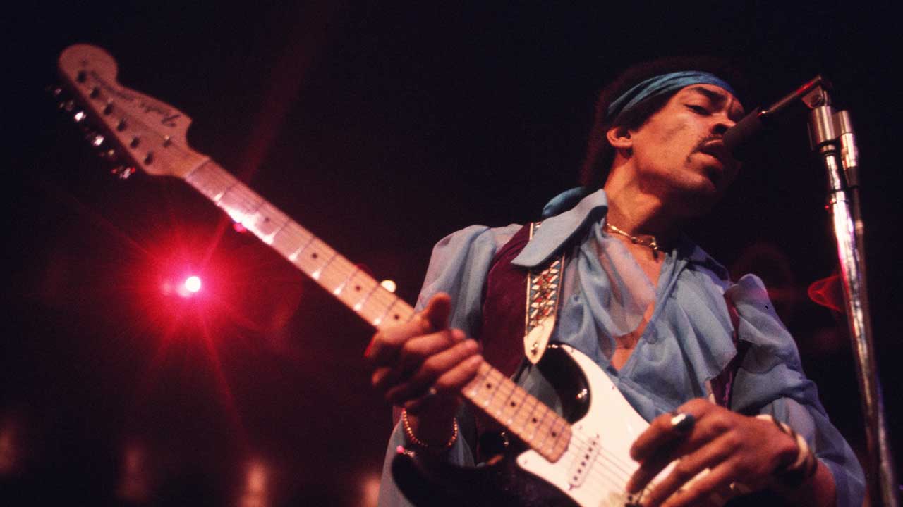 Jimi Hendrix onstage in 1969