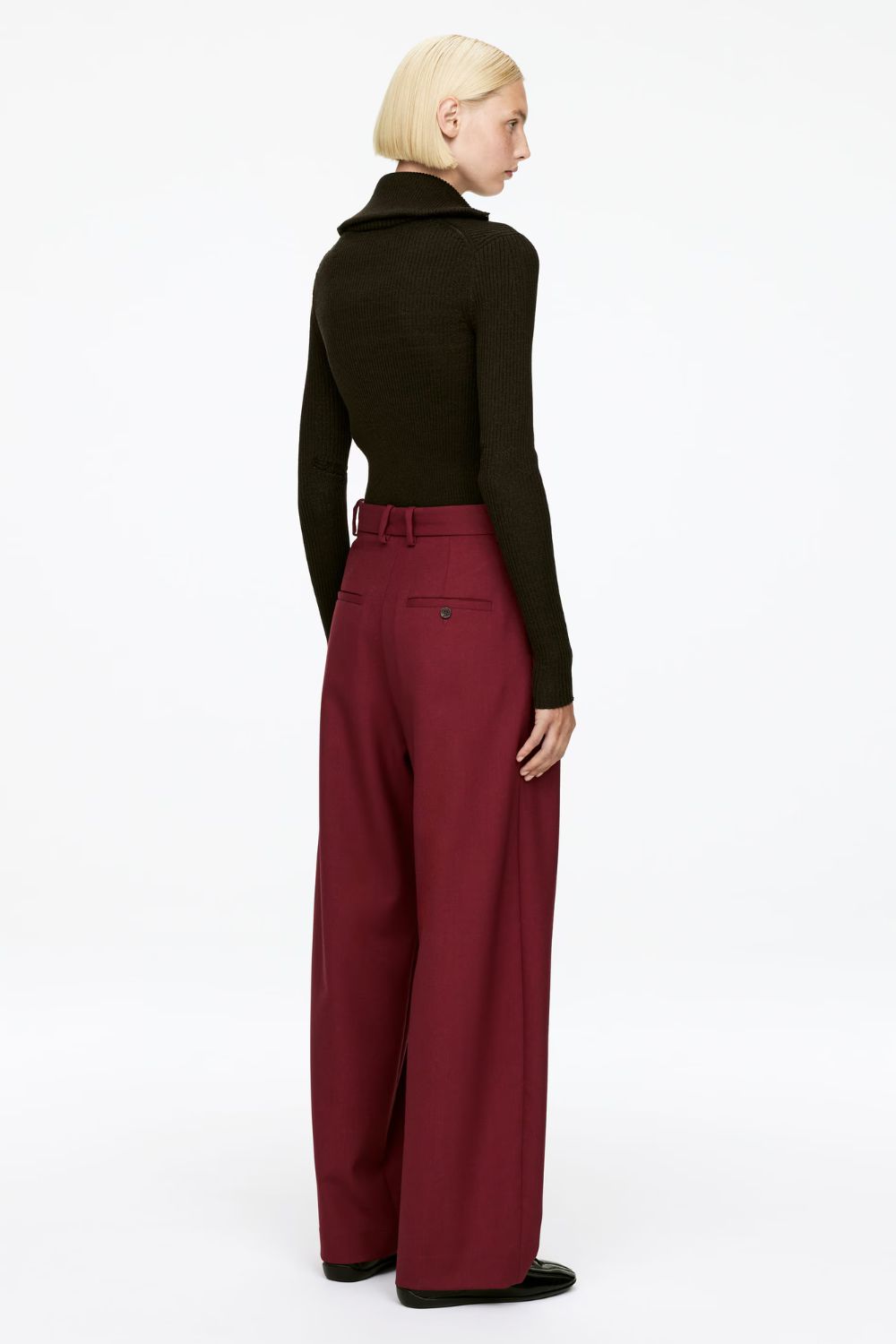 Arket Pleated Wool Trousers