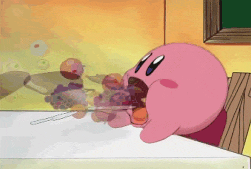 GIF - Kirby Eating Lots