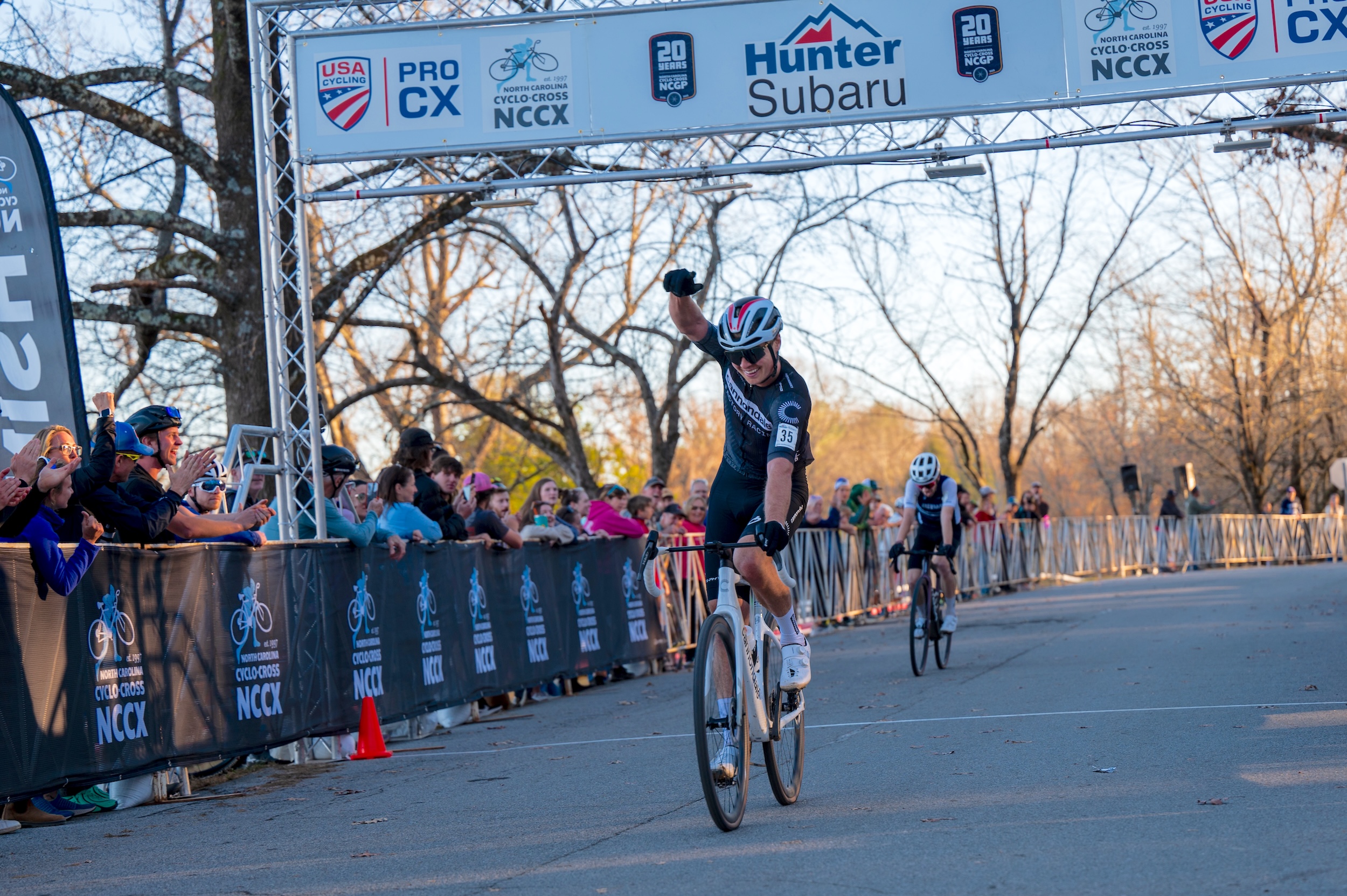 Cole Punchard of Canada outsprints Tyler Orschel for day two win at 2025 North Carolina Grand Prix