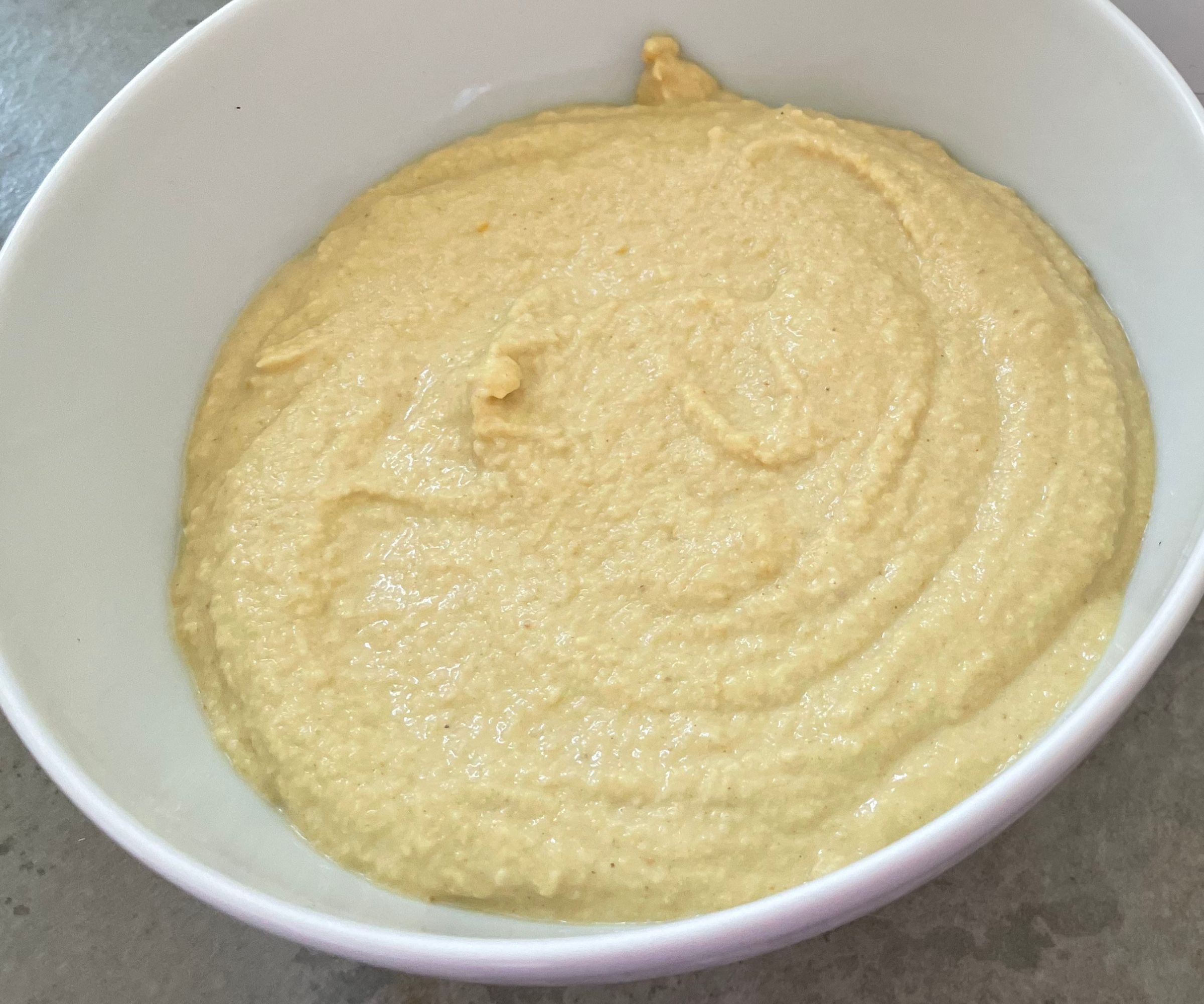 Hummus made in the Bamix immersion blender