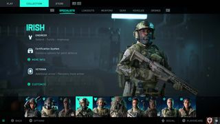 Battlefield 2042 engineer specialist character irish