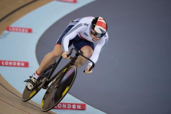 Philip Hindes (Great Britain) in the men's sprint qualifying