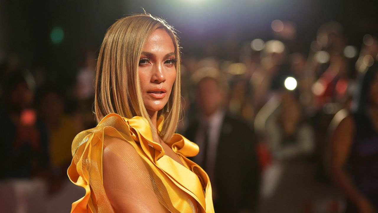 Jennifer Lopez attends the Hustlers film premiere in 2019