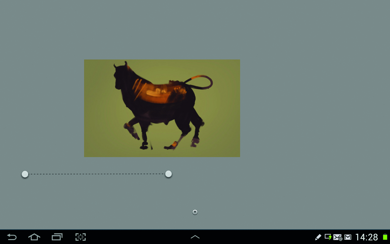 Dave Neale SketchBook tutorial on painting a bronze lacquered statue of a bull from life