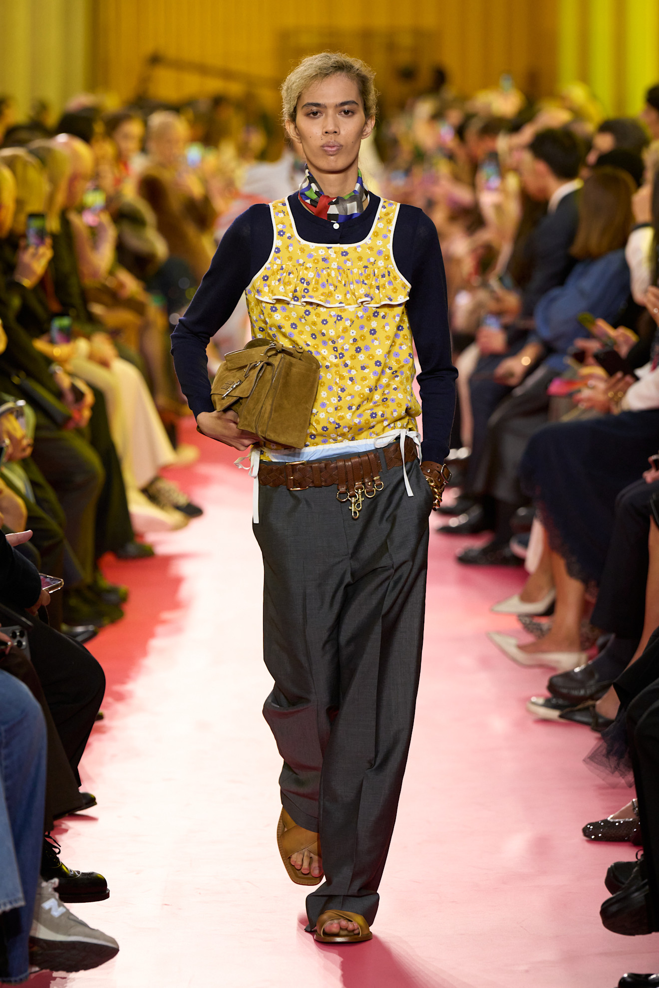 models on the Miu Miu Spring 2026 runway