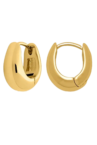 Milla 14k Gold or Sterling Silver Hypoallergenic Huggie Earrings for Women - Y2k Preppy Lightweight Ear Huggers, 12mm