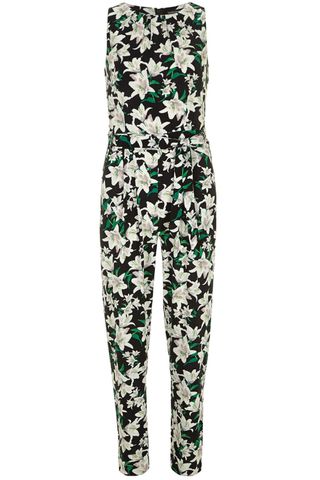 Dorothy Perkins Green Lily Print Woven Jumpsuit, £30.78