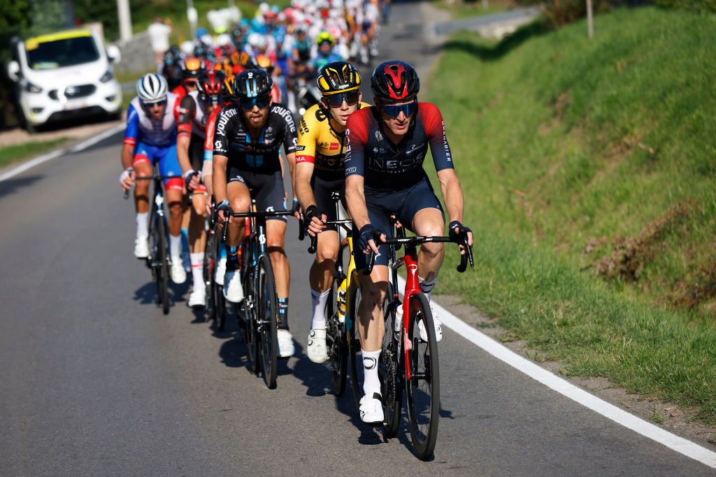 KRAKOW POLAND AUGUST 05 Salvatore Puccio of Italy and Team INEOS Grenadiers leads the peloton during the 79th Tour de Pologne 2022 Stage 7 a 1778km stage from Valsir to Krakow TdP22 WorldTour on August 05 2022 in Krakow Poland Photo by Bas CzerwinskiGetty Images
