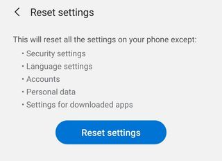 Samsung settings reset