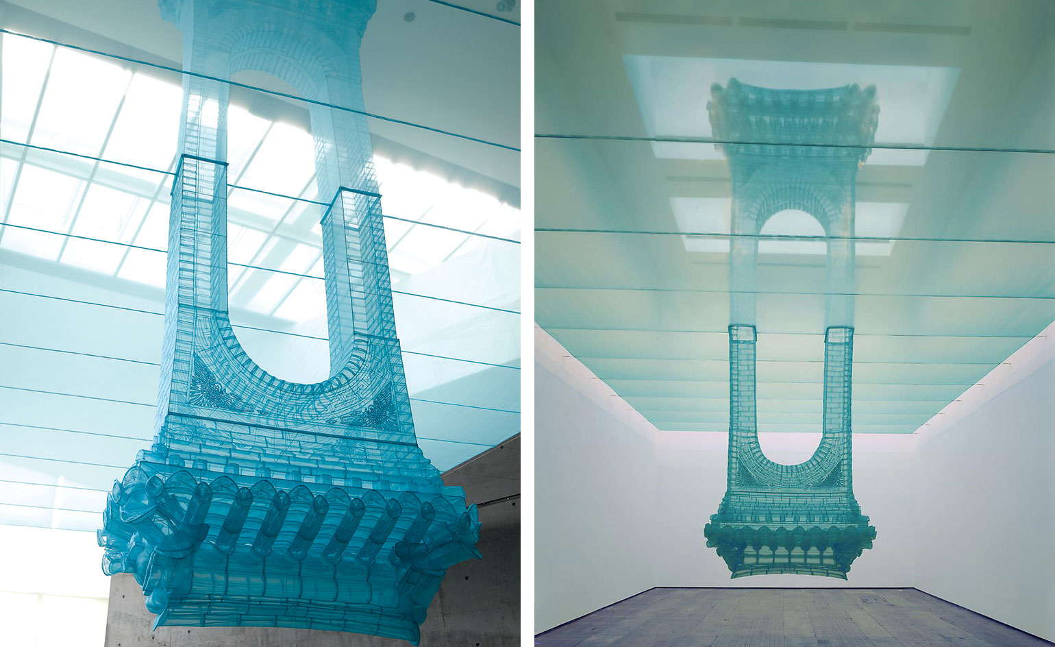 blue model of a building