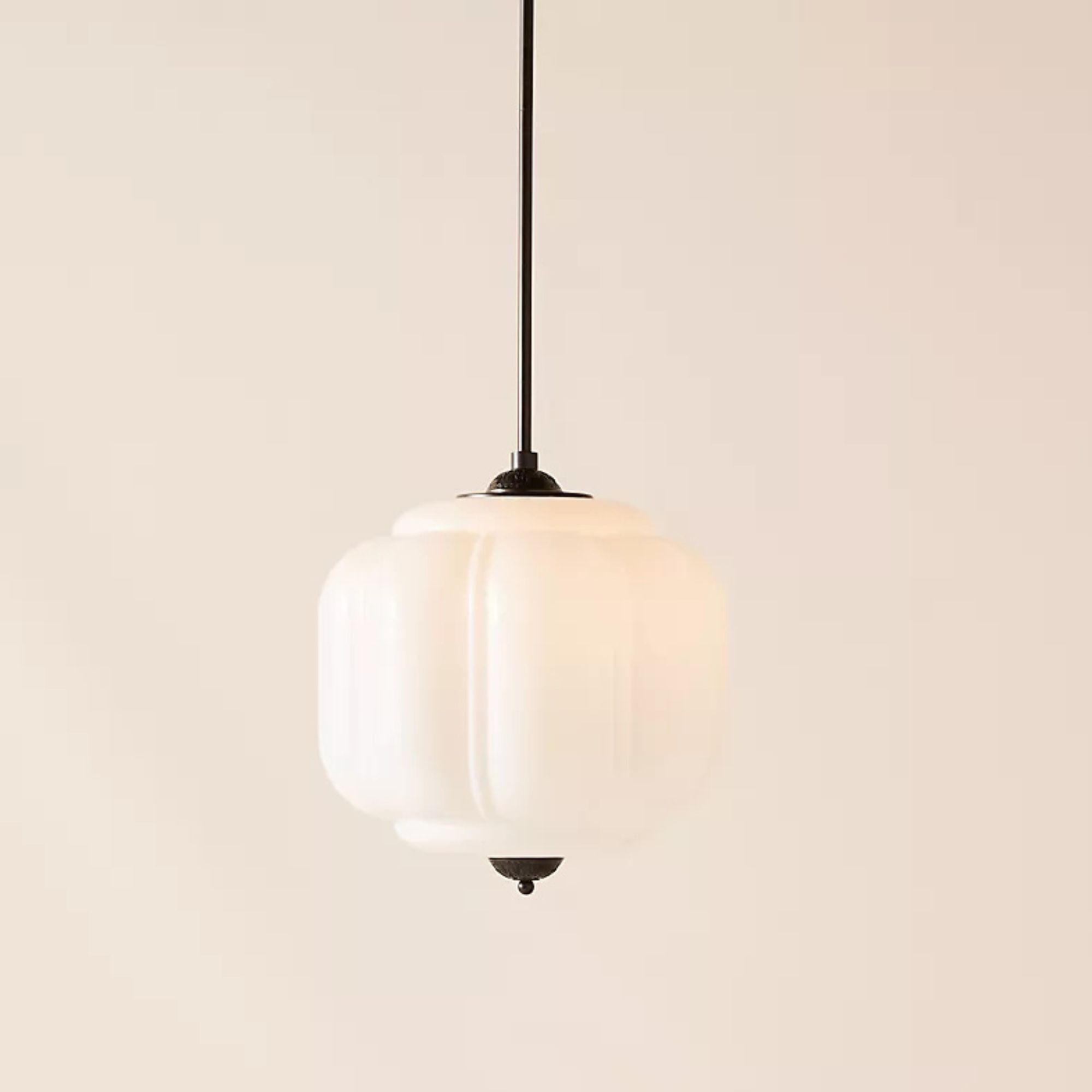 The Eloise Scallop Milk Glass Pendant Ceiling Light