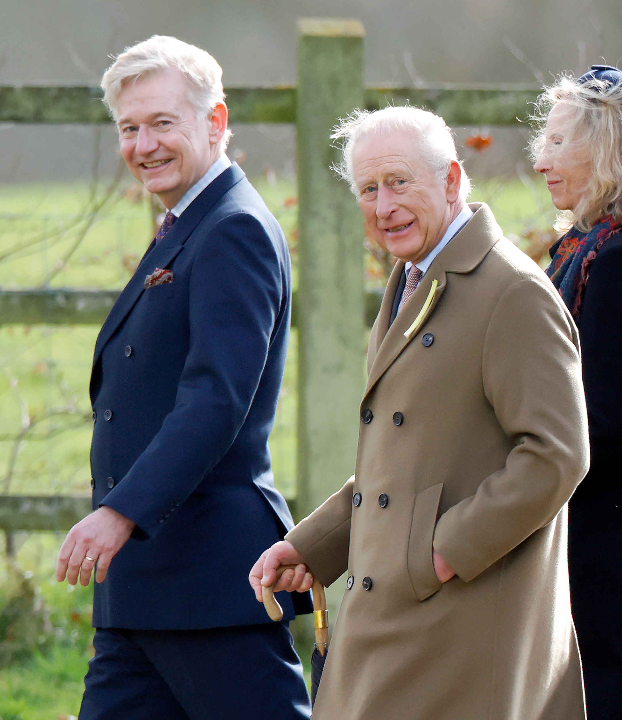 Sir Clive Alderton and King Charles taking a stroll.