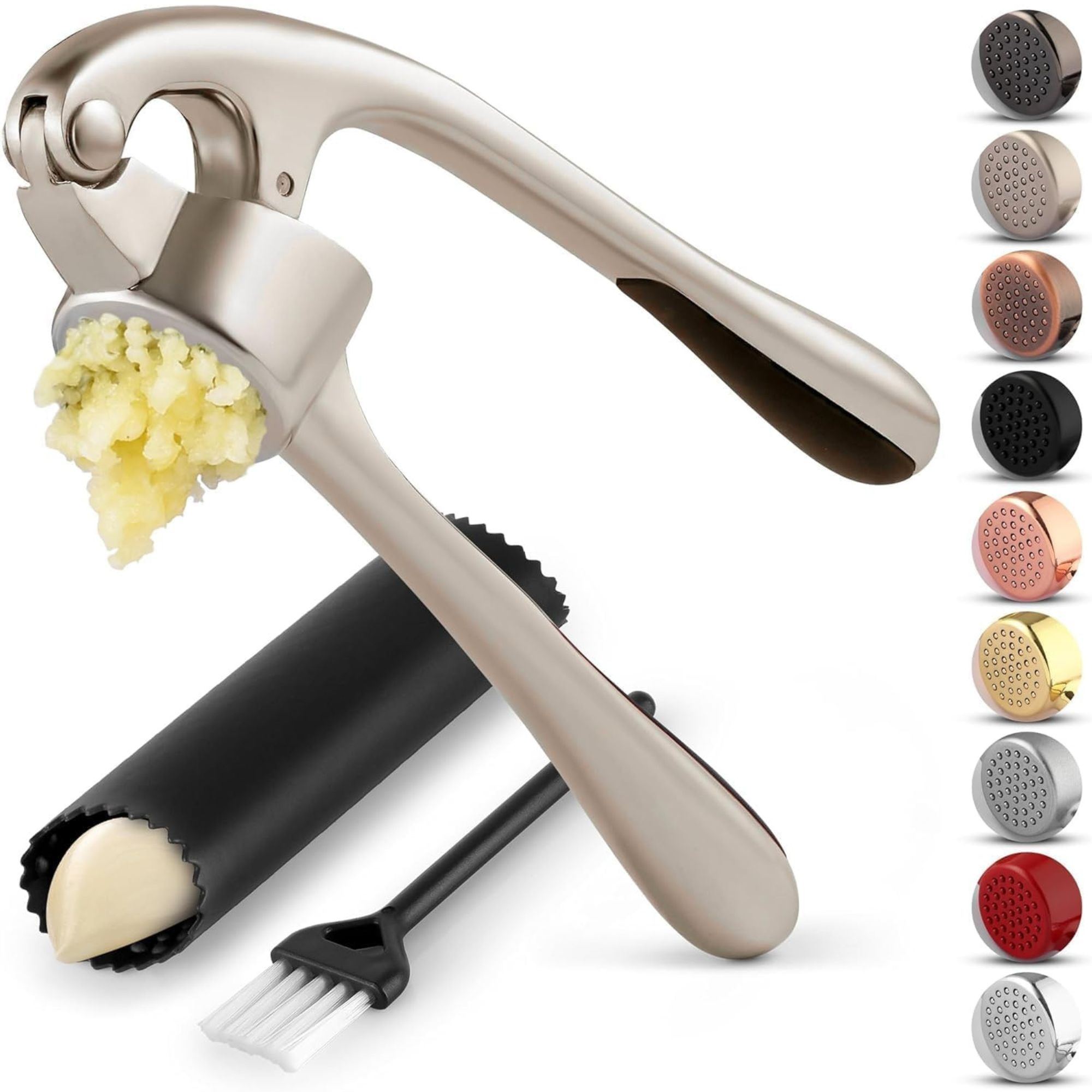 Zulay Kitchen Premium Garlic Press Set