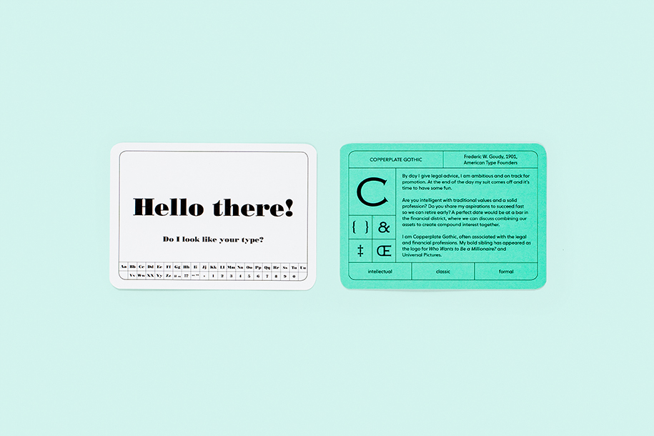 Example of a What's Your Type card