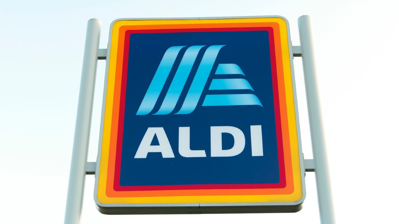 An Aldi store sign