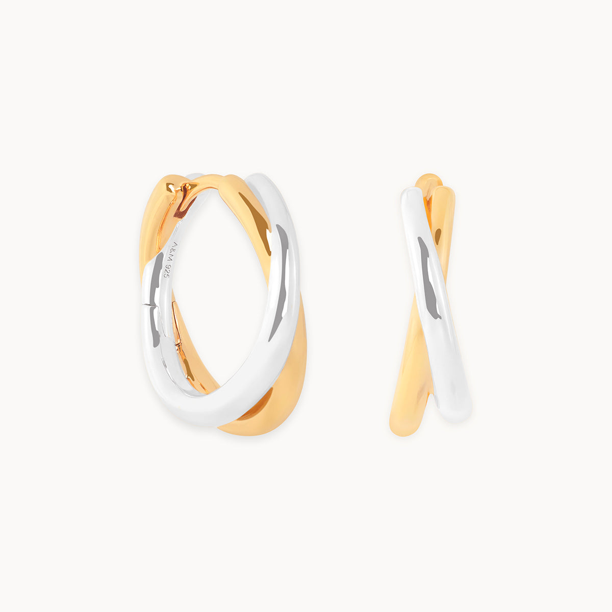 Crossover Illusion Hoops in Mixed Metal