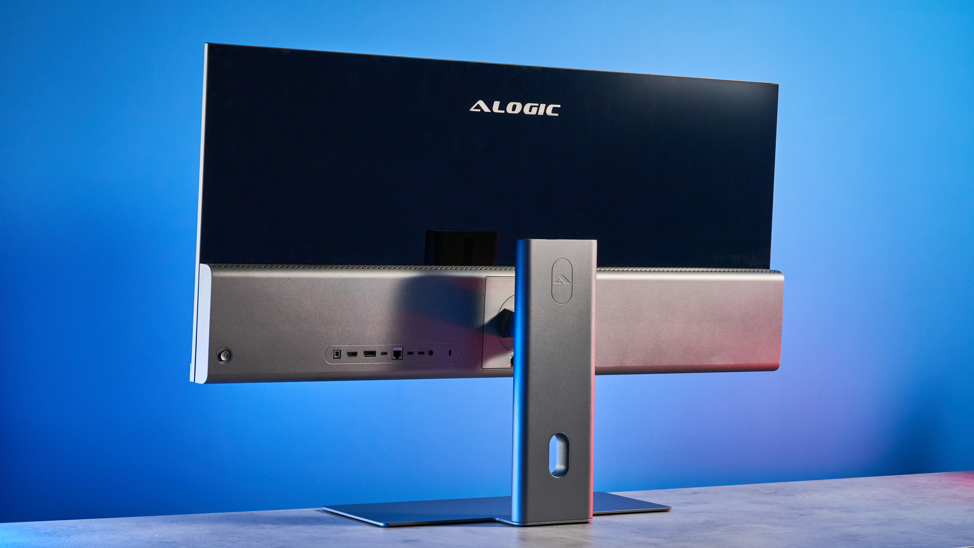 An Alogic Edge 5K ultrawide monitor