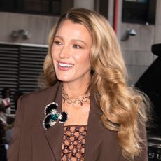 Blake Lively wears a brown outfit to attend a Glossy Pop NYC Event in New York on September, 2025