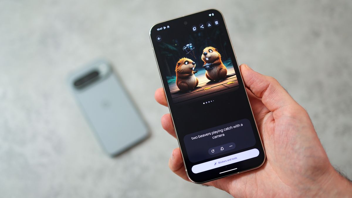 A photo of the Google Pixel 9 Pro and 9 Pro XL