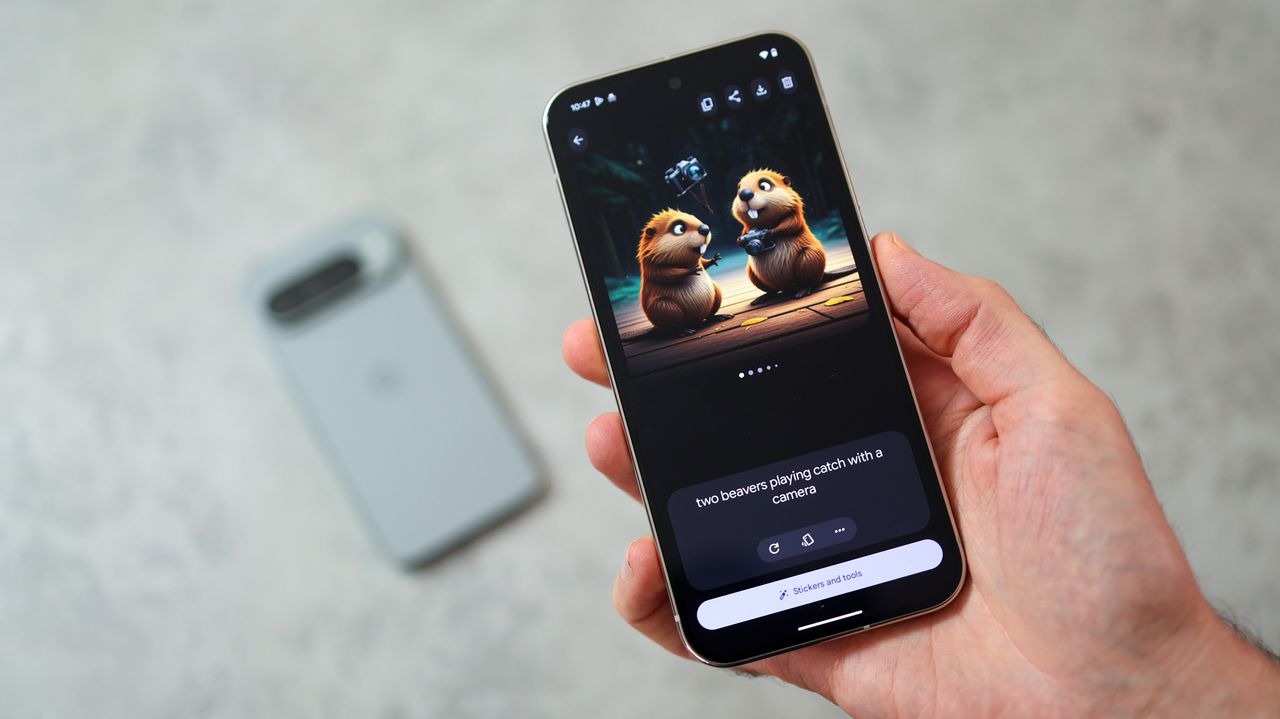 A photo of the Google Pixel 9 Pro and 9 Pro XL