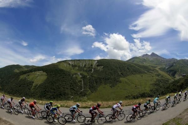 The Tour de France peloton