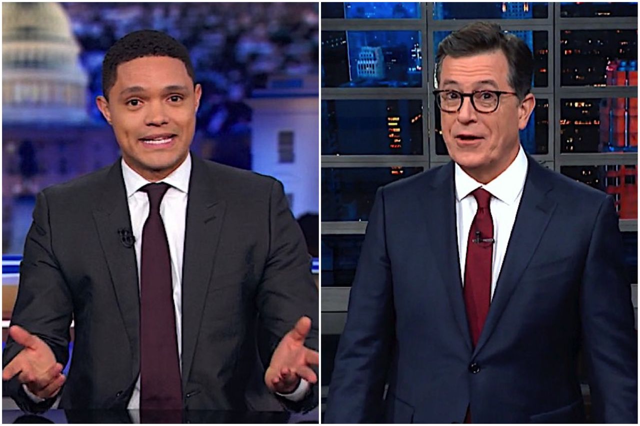 Stephen Colbert and Trevor Noah can&amp;#039;t believe Trump might reprise the shutdown