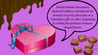 A box of chocolates and quote about Valentine's Day chocolate
