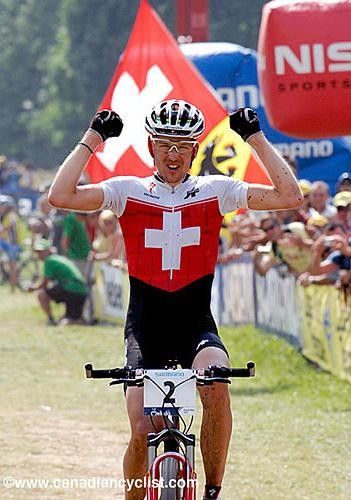 Christophe Sauser had only received his new 2009 Specialized Epic a few days prior to the world championships and quickly put it atop the podium.