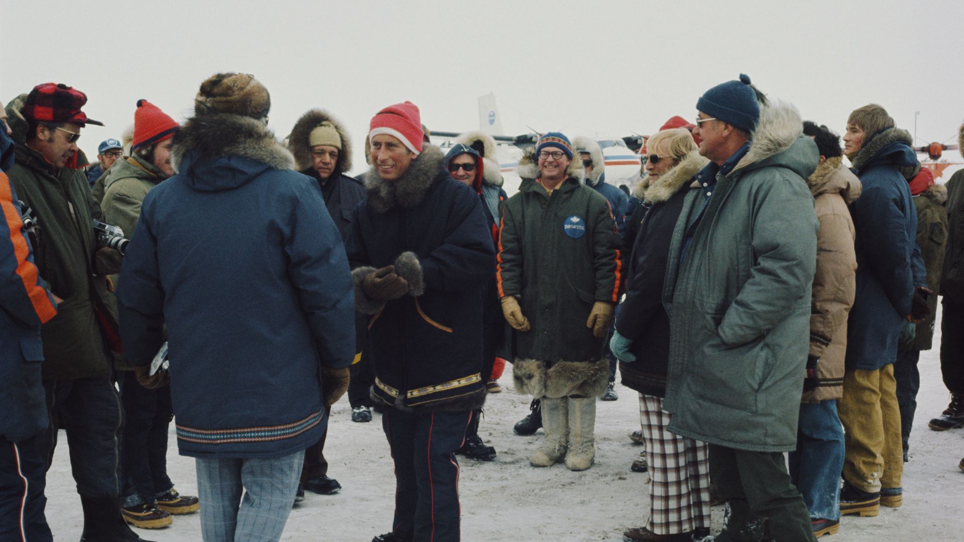 King Charles during a tour of the Northwest Territories of Canada, April 1975