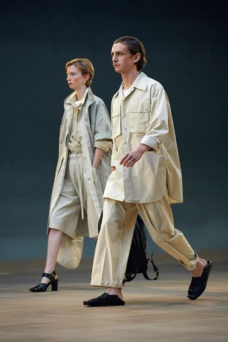 Female & Male Models Wearing Lemaire Clothing
