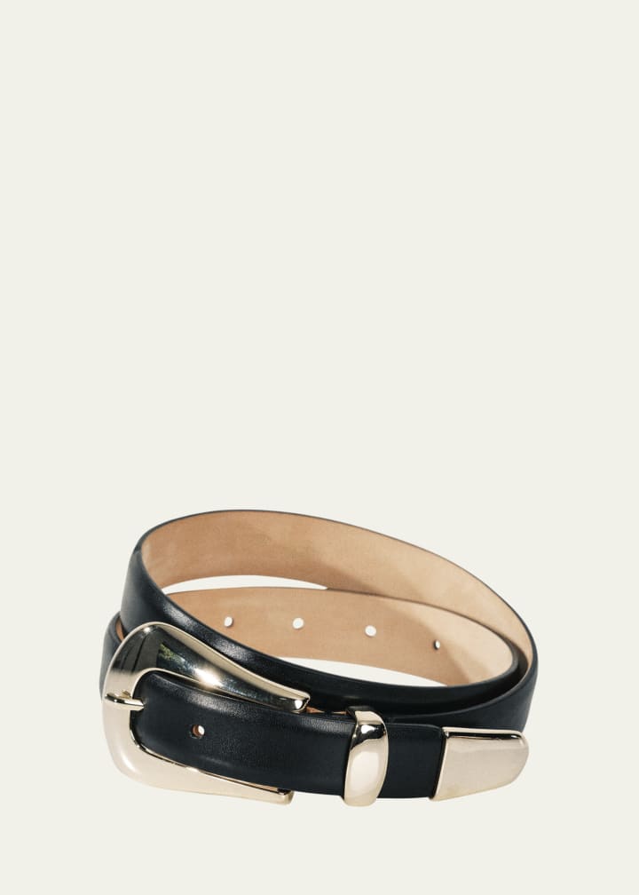 Colette Gold-Tone Buckle Leather Belt