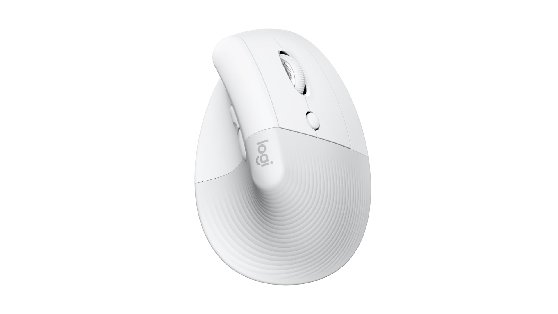 Logitech Lift mouse for Mac on white background.