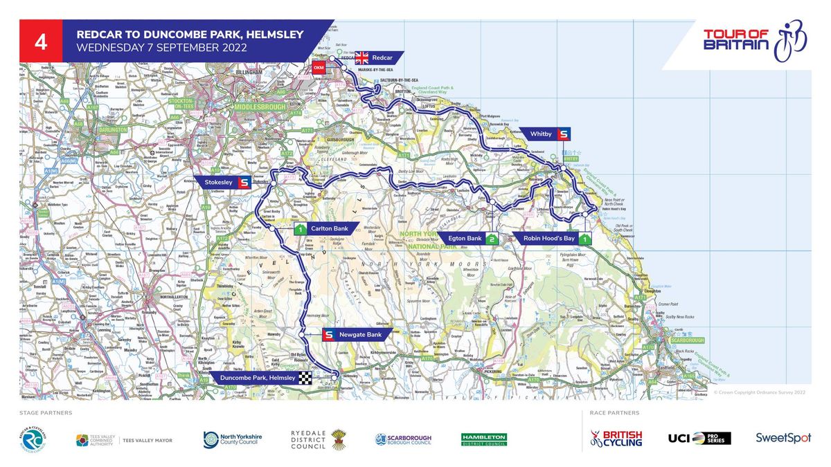 Tour of Britain 2022 Stage 4 Map and Profile