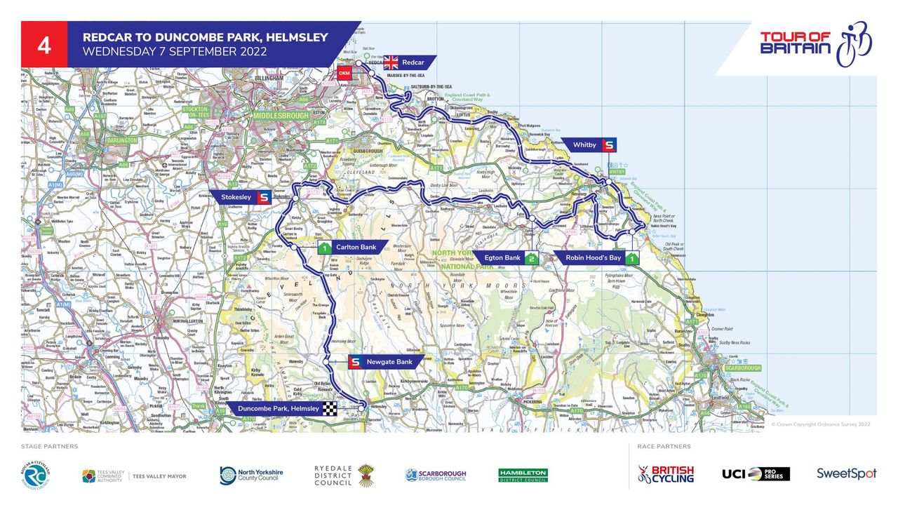 Tour of Britain 2022 Stage 4 Map and Profile