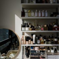 @eggcanvas perfumes on a vanity table