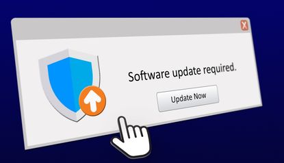 A computer pop-up screen notification of a software update.