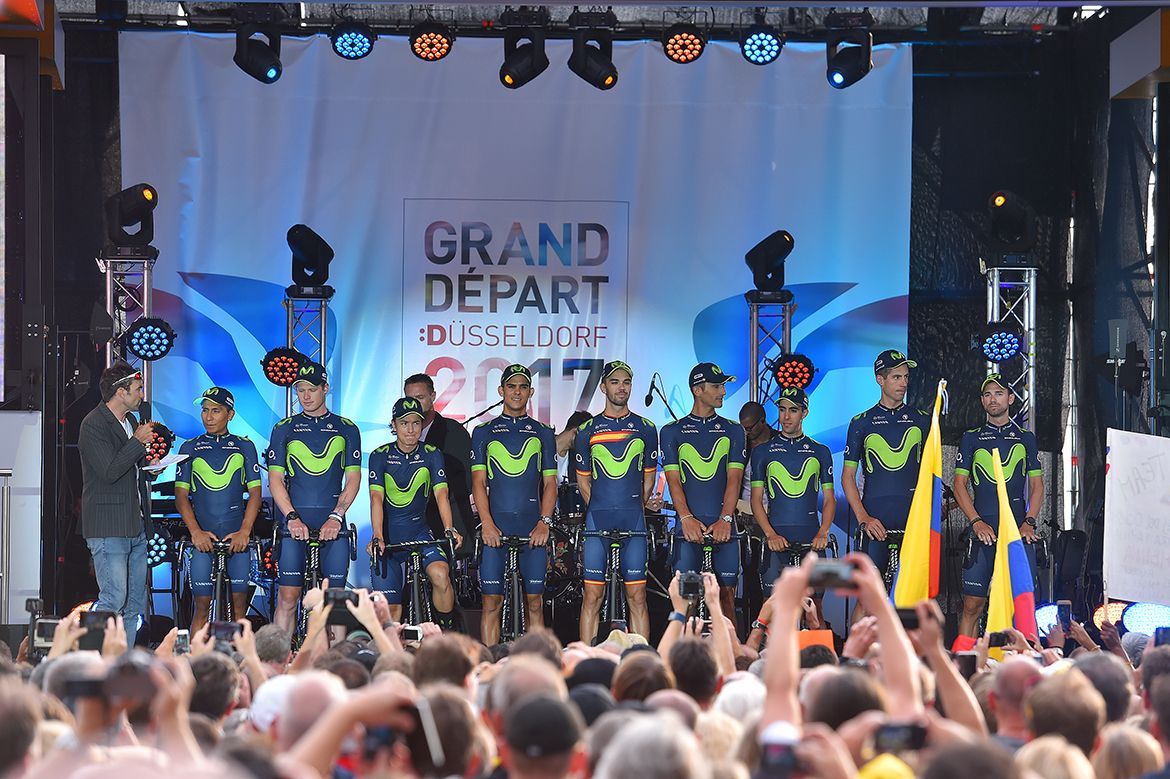 Movistar at the Tour de France teams presentation